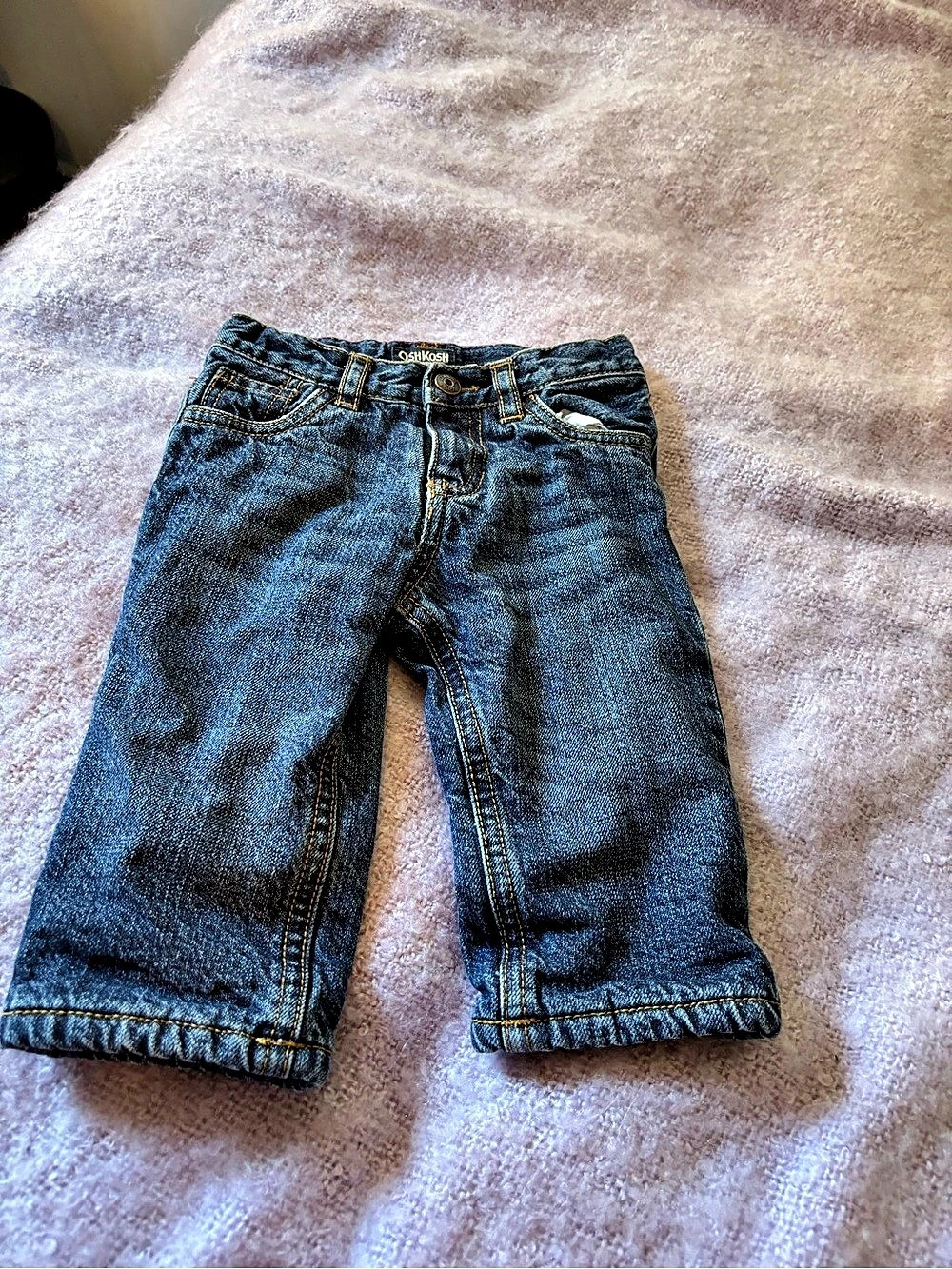 OshKosh B'gosh Classic Lined Jeans Blue & Red Baby 9 Months